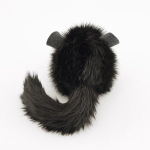 Stuffed Chinchilla Plush Toy Stuffed Animal Fuzziggles Ebony Small, Medium, and Large Sizes image 3