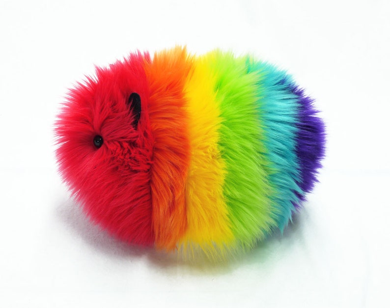 Rainbow Guinea Pig Stuffed Animal Cute Plush Toy Snuggly | Etsy