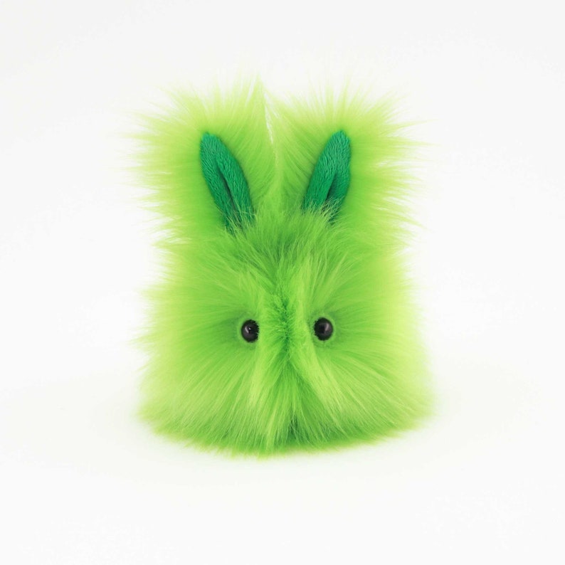 Lime Green Easter Bunny Stuffed Animal Cute Plush Toy Herb Bunny Rabbit Small, Med, Large Sizes image 2