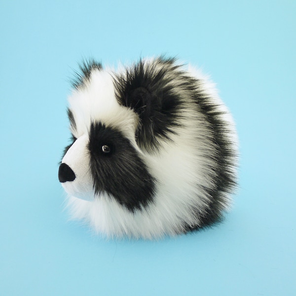 Panda Bear Plush Stuffed Animal Toy Black and White Kawaii Plushie Large Softie 8x10 Inches
