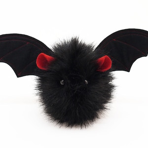 Stuffed Bat Stuffed Animal Cute Plush Toy Kawaii Plushie Vlad the Vampire Bat Snuggly Cuddly Faux Fur Bat Halloween Gift Small 4x5 Inches image 1