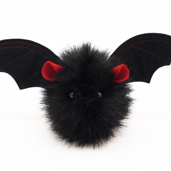 Stuffed Bat Stuffed Animal Cute Plush Toy Kawaii Plushie Vlad the Vampire Bat Snuggly Cuddly Faux Fur Bat Halloween Gift Small 4x5 Inches