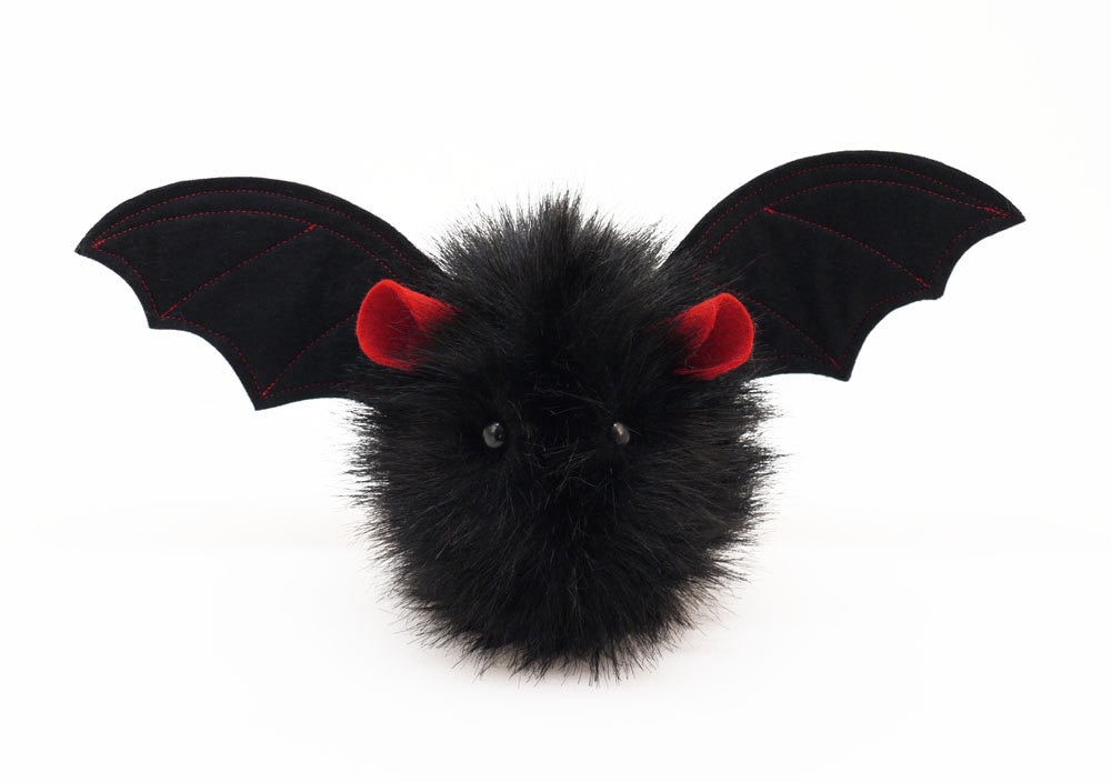 Stuffed Bat Stuffed Animal Cute Plush Toy Kawaii Plushie Vlad the Vampire  Bat Snuggly Cuddly Faux Fur Bat Halloween Gift Small 4x5 Inches 