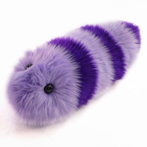 Stuffed Caterpillar Stuffed Animal Cute Plush Toy Caterpillar Kawaii Plushie Taffy the Purple and Lavender Snuggle Worm Small, Med, Large