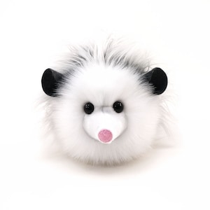 Gray Opossum Plush Toy: Penelope Faux Fur Kawaii Plushie