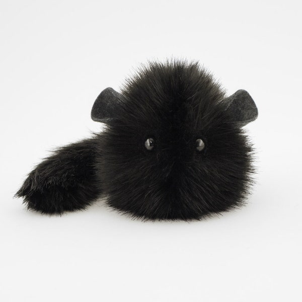 Stuffed Chinchilla Plush Toy Stuffed Animal Fuzziggles Ebony Small, Medium, and Large Sizes