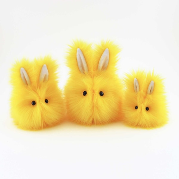 Yellow Easter Bunny Stuffed Animal Cute Plush Toy Sunny Bunny Rabbit Small, Medium, Large Sizes