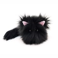 Fuzziggle Black Kitty Cat Plush Toy, Kawaii Faux Fur Stuffed Animal