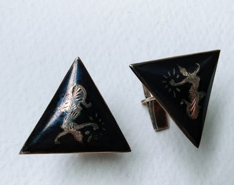 Siam Sterling Triangle Cufflinks