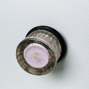 Vintage Ebony and Silver Crystal Rouge Powder Jar image 4