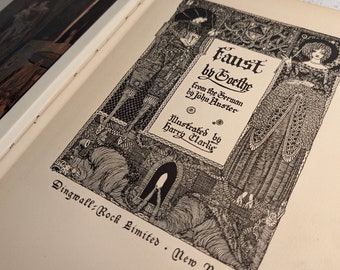 Rare 1925 "Faust" by Goethe, Signed by Illustrator Harry Clarke - Dingwall Rock Limited Edition