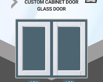 Puertas de armario a medida - Puertas de cristal - Termolaminado - Hechas por encargo - Sustitución de armarios de cocina - Transparentes y esmeriladas