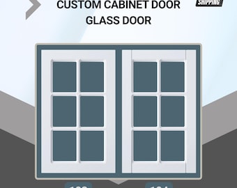 Custom Cabinet Door - Glass Doors - Thermofoil - Made to Order - Kitchen Cabinet Replacement - Clear & Frosted