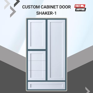 Custom Cabinet Door - Shaker - Thermofoil - Made to Order - Kitchen Cabinet Replacement - Drawer Fronts