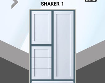 Custom Cabinet Door - Shaker - Thermofoil - Made to Order - Kitchen Cabinet Replacement - Drawer Fronts