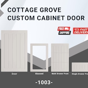 Cottage Grove Thermofoil Cabinet Door – Custom Kitchen Cabinet Door – Made to Order