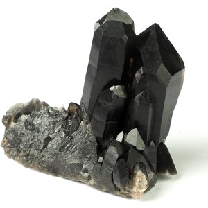 4.1&quot; Black Quartz Hand Carved Crystal Sculpture, Crystal Healing