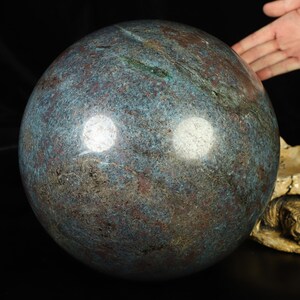 11.2" Ruby Kyanite Hand Carved Crystal Ball/Sphere, Crystal Healing
