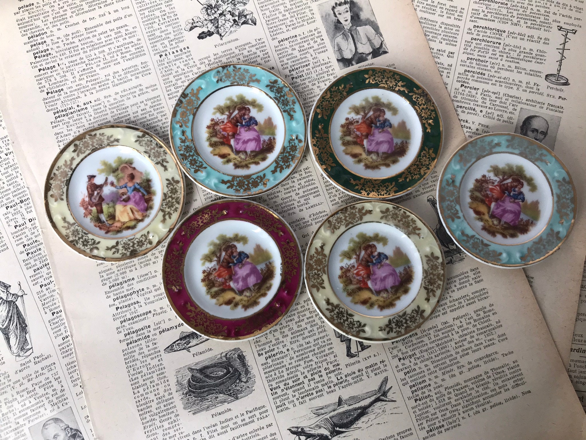 faberge Etsy - Plates Faberge プレート5枚セット ファベルジェ 食器