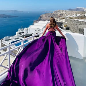Santorini Flying Dress Langes Fliegendes Kleid Für Fotoshooting Cabrio Fliegendes Kleid Plus Größe Fliegendes Kleid Flowy Kleid Für Fotoshooting