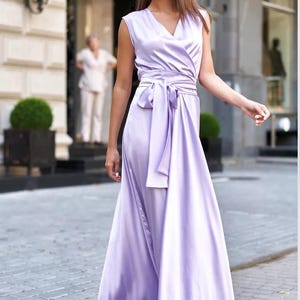 Lilac Bridesmaid Dress Wedding Guest Dress 18 color Floor Length Dress Cocktail Dress Elegant Long Maxi Dress Bridesmaid Petite Evening Gown