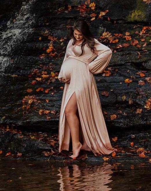 Dentelle Robe Photoshoot Grossesse Plus Size Maternity Dress For - Main Image