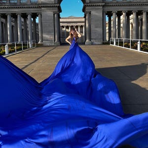 Halter Long Flying Dress Engagement Dress For Photo Shoot Santorini Flying Dress Long Flying Dress For Photoshoot Infinity Flying Dress