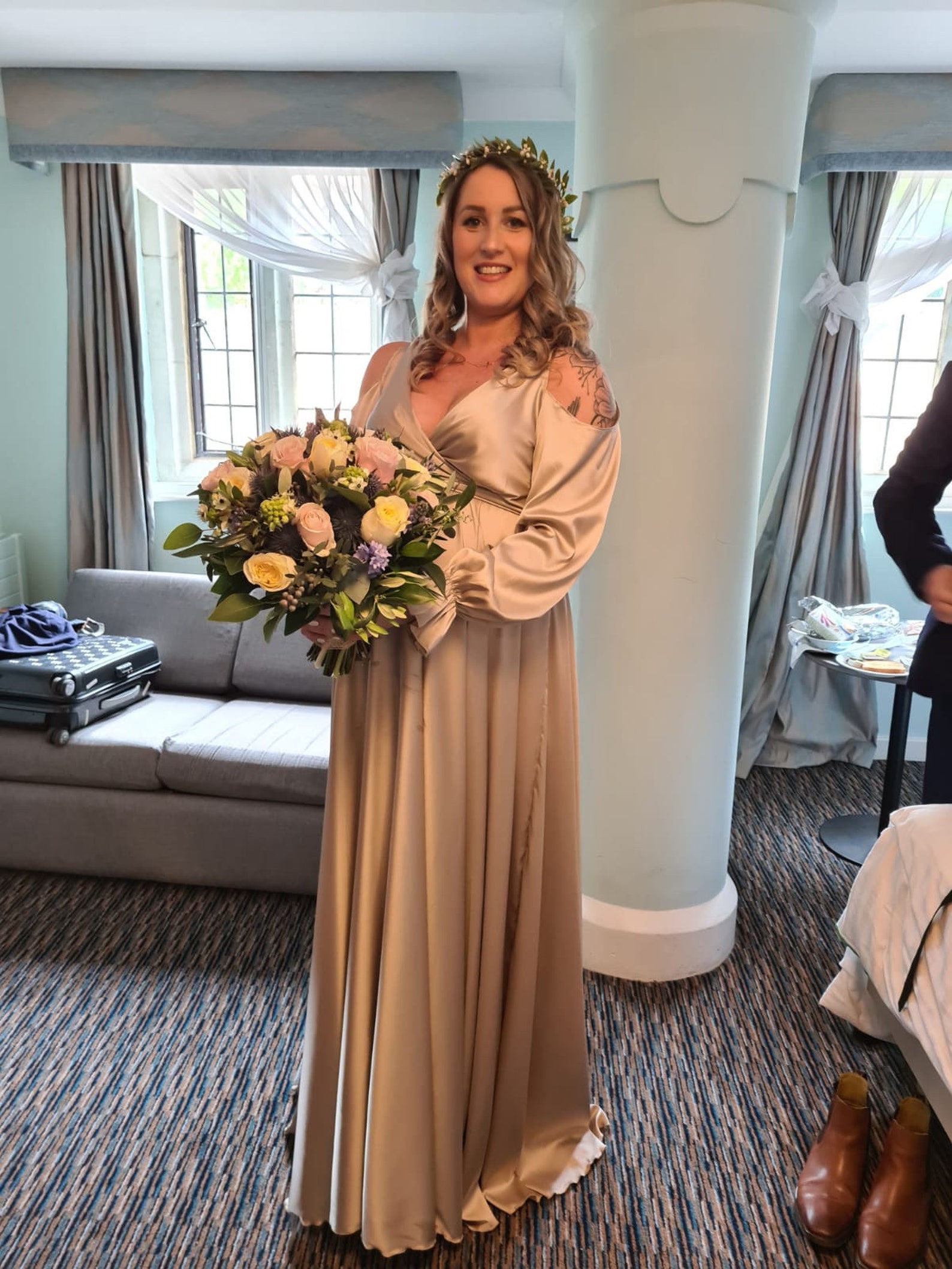 Blush Beige Bridesmaid Dress Made-to-measure Plus Size Dress for ...
