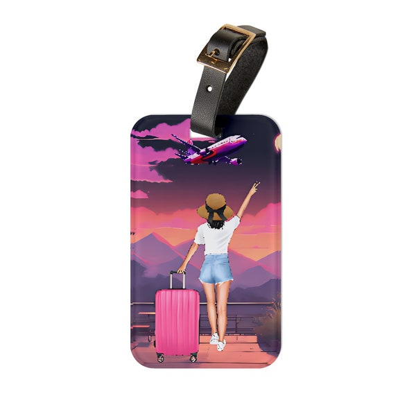 Vibrant Luggage Tag, Travel, Personalized, Baggage, Suitcase, Gifts For Her, Adventure, Customizable, Travel Accessory, Luggage Identifier