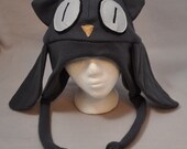 Grey Owl Winter Cute Fleece Beanie Hat Cosplay Anime Skiing Snowboarding Gothic Rave Punk Winter Cute Aviator