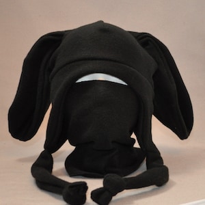 Ninja Bunny Rabbit Set Hat Neckwarmer Facewarmer Fleece Beanie Hat Cosplay Anime Skiing Snowboarding Gothic Rave Punk Winter Cute Aviator