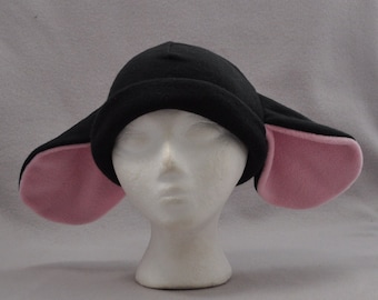 Black Sheep Ears Beanie  Animal Fleece Hat Anime Lolita Cosplay Skiing Snowboarding Gothic Punk AVIATOR