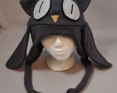Grey Owl Winter Cute Fleece Beanie Hat Cosplay Anime Skiing Snowboarding Gothic Rave Punk Winter Cute Aviator