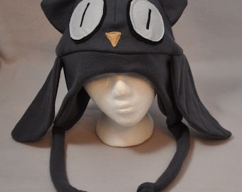 Grey Owl Winter Cute  Fleece Beanie Hat Cosplay Anime Skiing Snowboarding Gothic Rave Punk Winter Cute Aviator