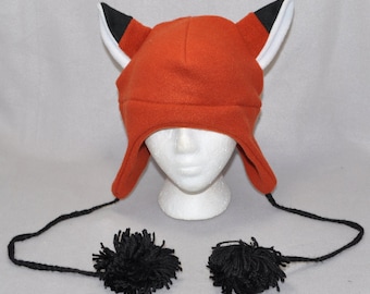 Fox con animales pompones de lana sombrero Anime Lolita Cosplay esquí snowboard gótico Punk aviador