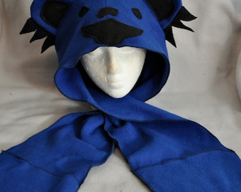 You pick the color Grateful Dead Dancing Bear Hoodie Snood Scarf Animal Fleece Hat Cosplay Anime Skiing Blanket for your Head