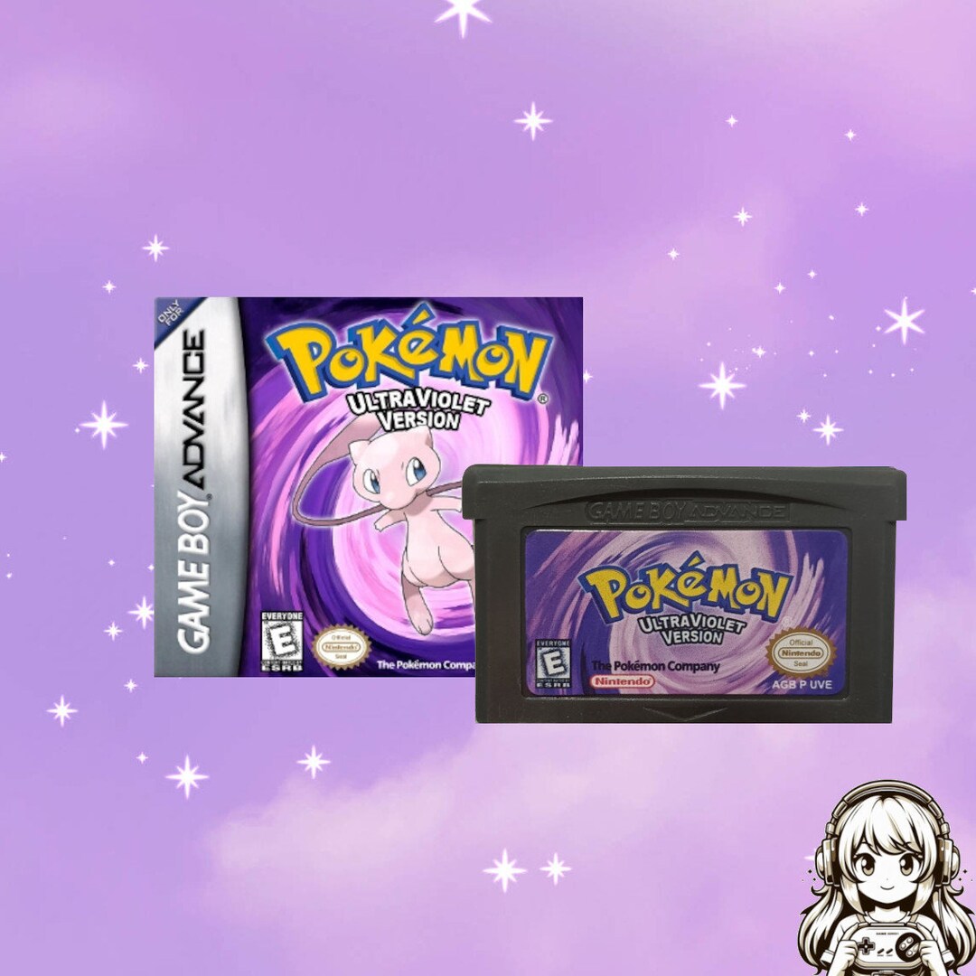 New GBA Game Pokemon Ultra Violet Custom ROM Gameboy Advance Nintendo Cartridge Etsy