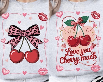Cherry Coquette PNG: Leopard Bows, Lips & Hearts Clipart (Digital Download)