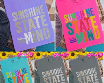Sunshine State of Mind PNG: Retro Summer Shirt Design (Digital Download)