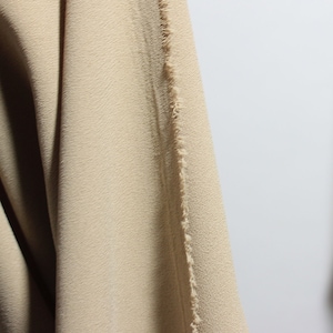 Heavy Georgette High-Quality Crepe - Luxurious Egyptian Fabric : Beige