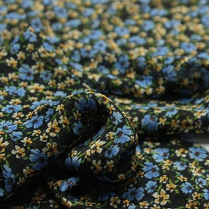 Floral Chiffon Fabric - Elegant, Soft and Sheer for Dresses, Scarves, Decor : DESİGN