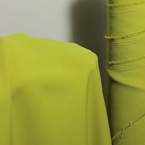 Heavy Georgette High-Quality Crepe - Luxurious Egyptian Fabric : Olive Green