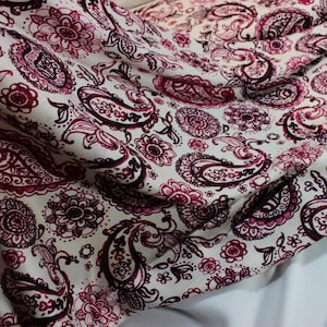 Viscose Fabric with Eye-catching, Paisley Design Patterns And Free Design Position, High Quality, Clothing Fabric.Special. Width 150cm /59&quot;