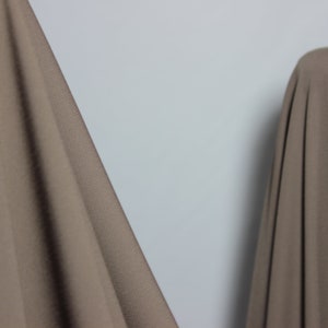 Crystal Crepe Fabric: Taupe.