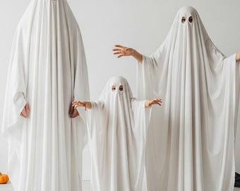 Cotton Ghost Costume – Classic Halloween Cape, Adult & Kids