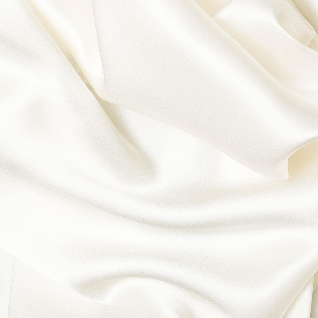 Bone Silk Satin Fabric – 100% Silk, 140 cm, Soft and Lightweight. (Min. 2 meters)
