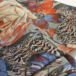 Floral Chiffon Fabric - Elegant, Soft and Sheer for Dresses, Scarves, Decor : DESİGN