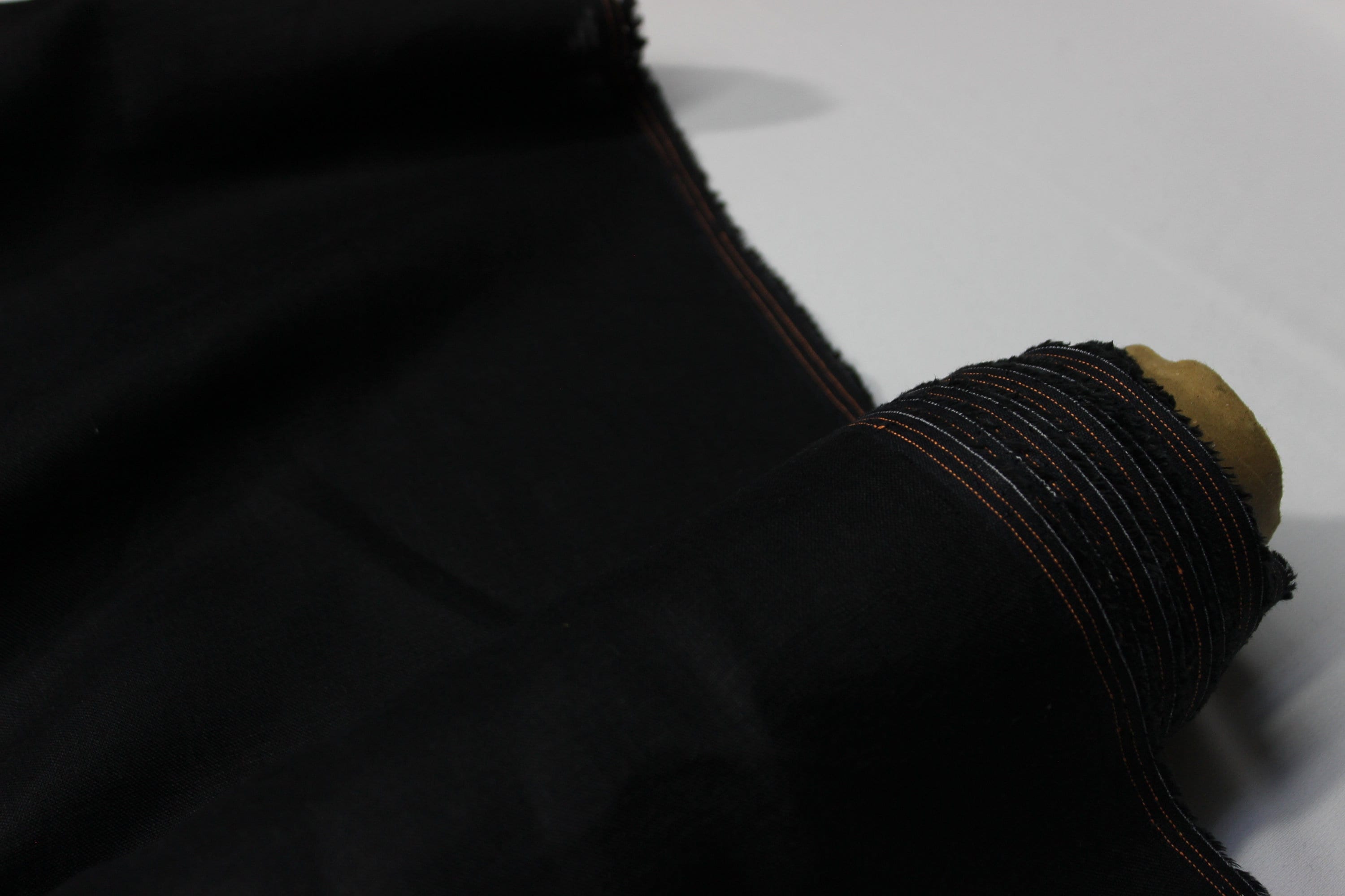 Black Linen Fabric - 100% Natural, Breathable for Clothing & Crafts