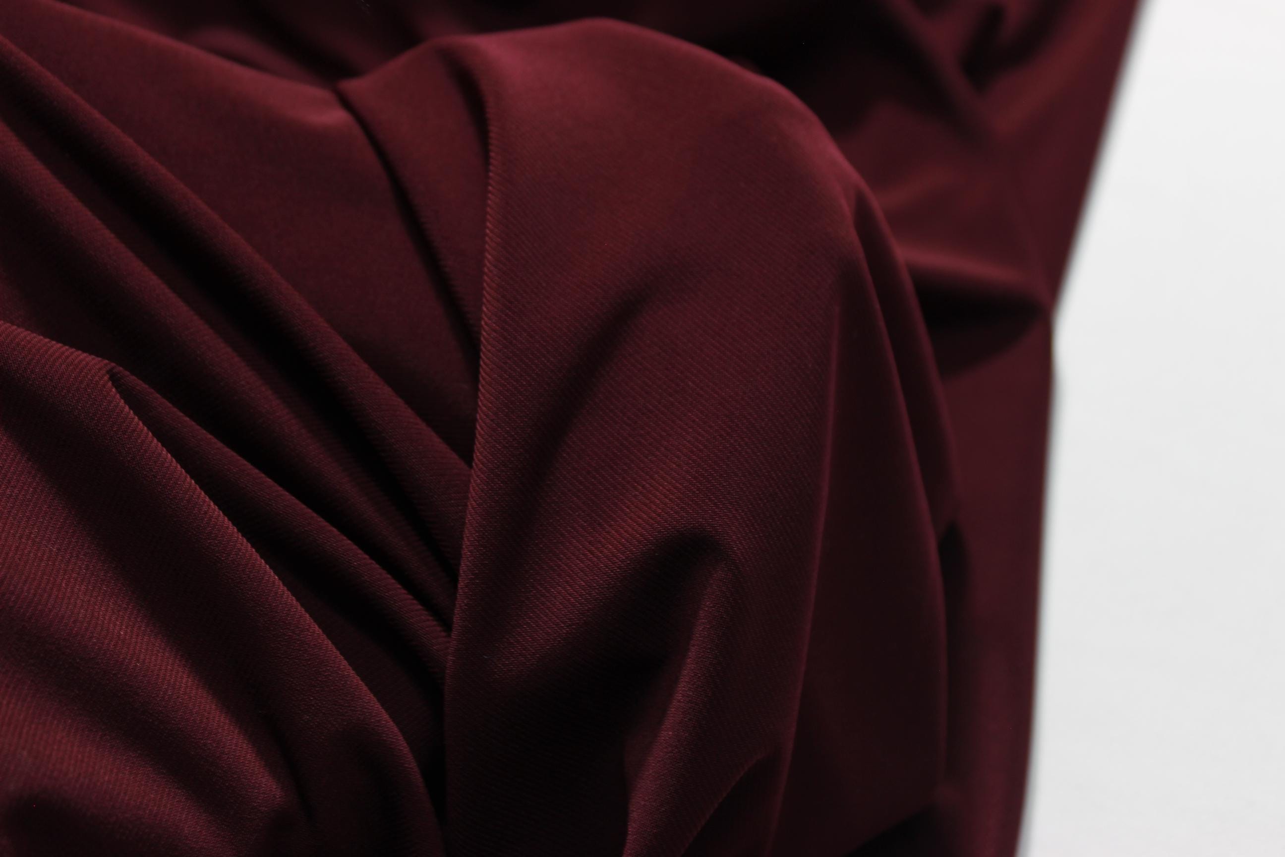 Burgundy Sandy Fabric: Silk Cotton Blend, Stretchy Drape (59" Wide)