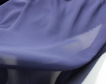 Navy Blue Chiffon Fabric – Bridal Dresses, Blouses, Scarves, Crafting